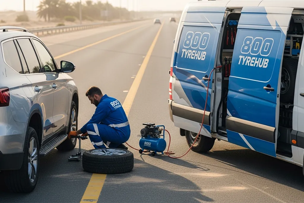 Nitrogen gas filling service performed by technicians across multiple locations in the UAE
